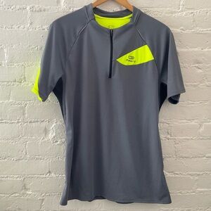 Decathlon Jersey Men’s Sz M Gray Kalenji Running Cycling Reflective Activewear